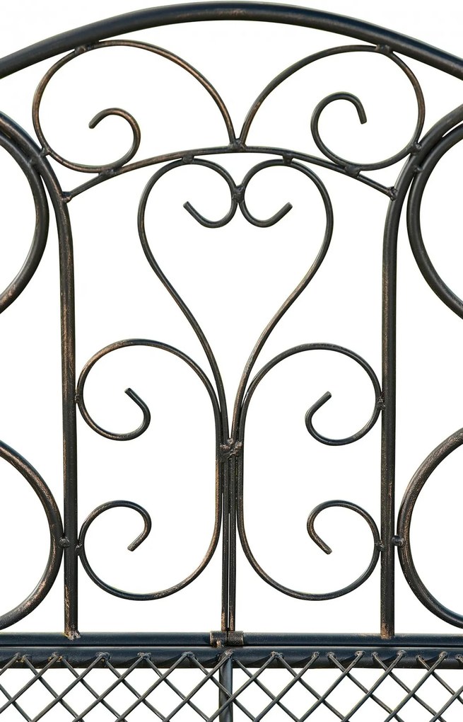 Rustikálna kovová lavička Tar - Bronzová