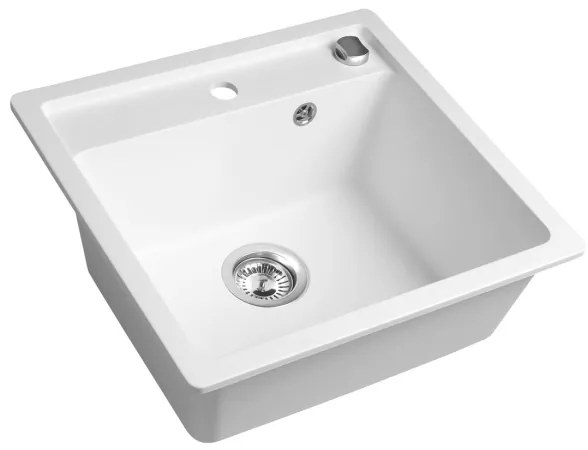 Sapho - Kuchynský drez 53x50 cm granit/biela