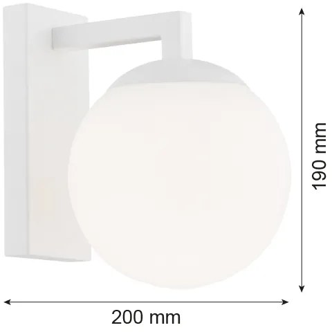 Argon 3733 - Nástenná lampa ASPEN 1xE27/15W/230V biela