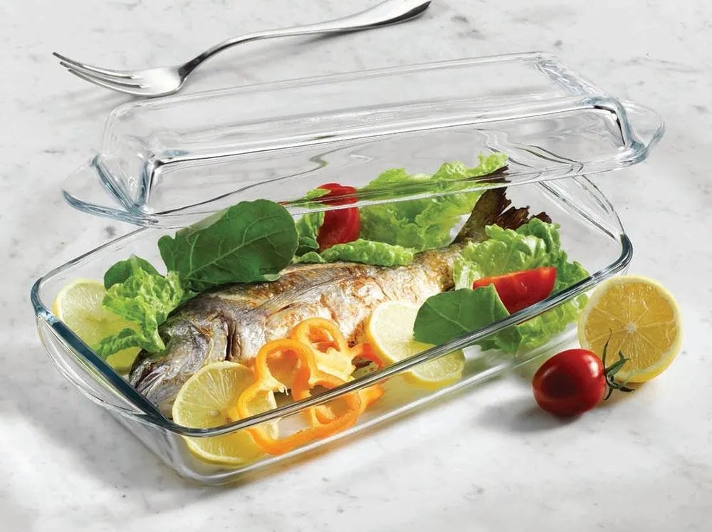 AMBITION Pyrex žiaruvzdorný pekáč s vekom, 4,6 l
