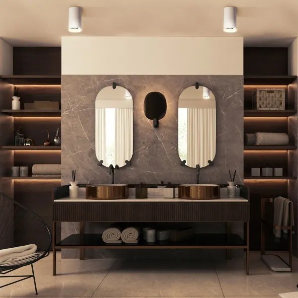 LED RGBW Stmievateľné kúpeľňové bodové svietidlo TURYN 1xGU10/6,5W/230V IP44 biela