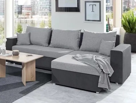 Rohová sedacia súprava Samba II, tmavo šedá/svetlo šedá tkanina%