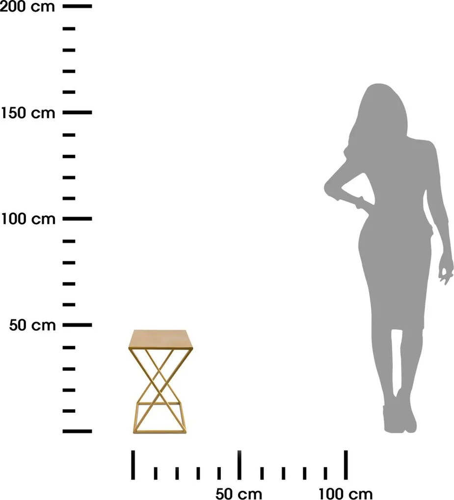 STOJAN NA KVETINÁČ LOFT5 40X24X24 CM ZLATÁ