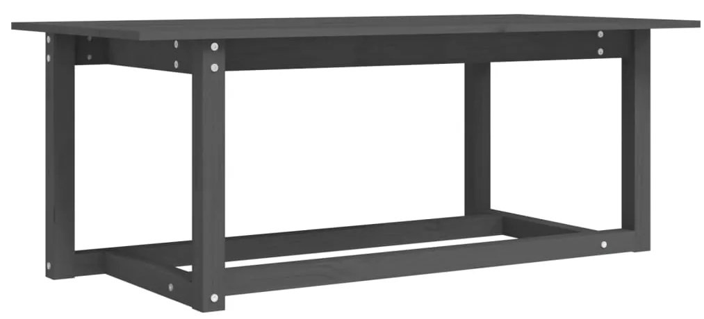 vidaXL Konferenčný stolík sivý 110x55x45 cm borovicový masív