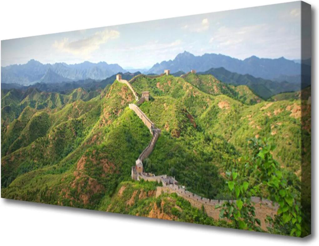 Obraz na plátně Velká zeď hora krajina