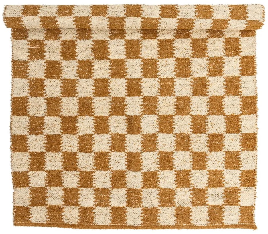 Béžový/jantárový bavlnený koberec 140x200 cm Chola – Bloomingville