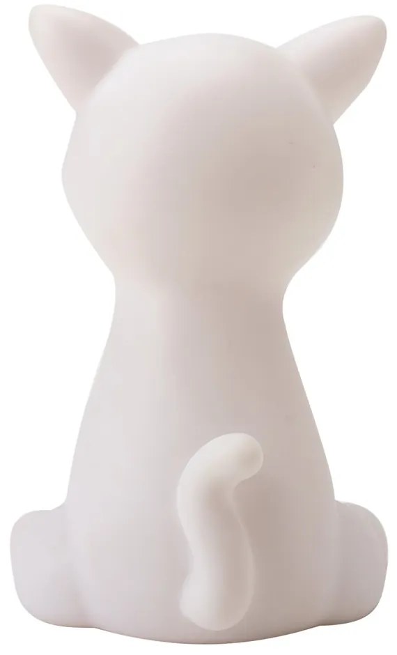 LED detské nočné svetlo CATTY 19cm, biela