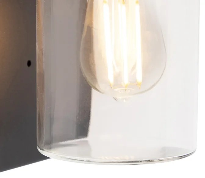Moderná vonkajšia nástenná lampa z nerezovej ocele čierna IP44 - Jarra