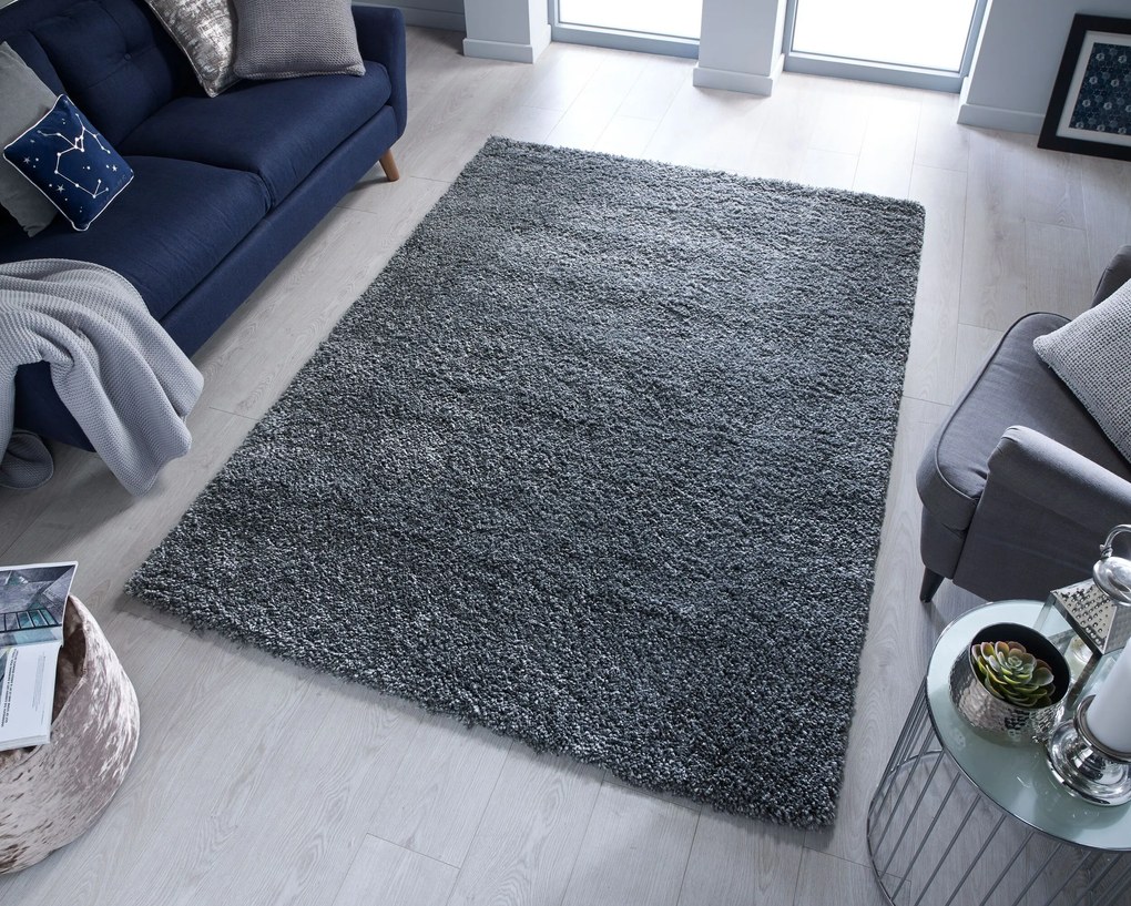Flair Rugs, DOPREDAJ: 60x110 cm Kusový koberec Brilliance Sparks Anthracite, 60x110, šedá, obývacia izba