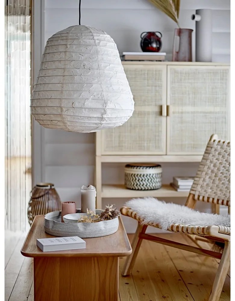 Biele závesné svietidlo ø 50 cm Leena – Bloomingville