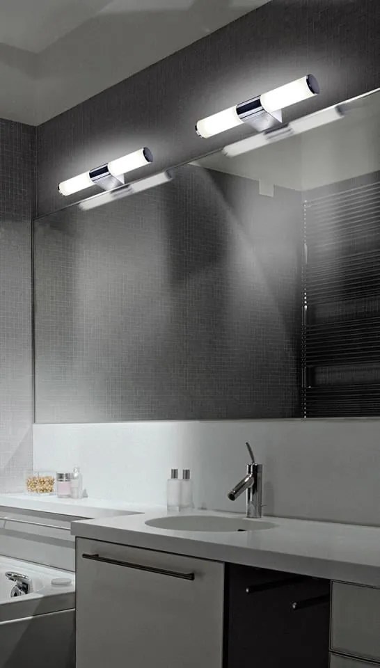Kúpeľňové svietidlo AZZARDO LENA wall biela / chróm AZ1301