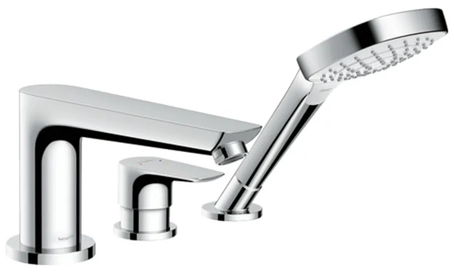 Hansgrohe Talis E, 3-otvorová páková batéria na okraj vane, chrómová, HAN-71731000