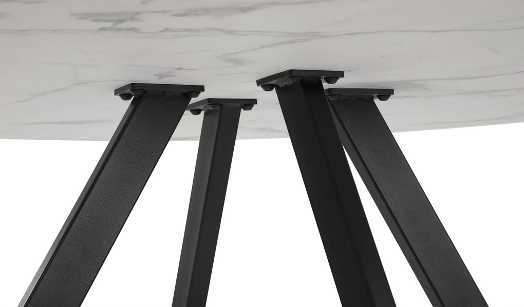 Noela Okrúhly jedálenský stôl v dekore bieleho mramoru GYRUS 120