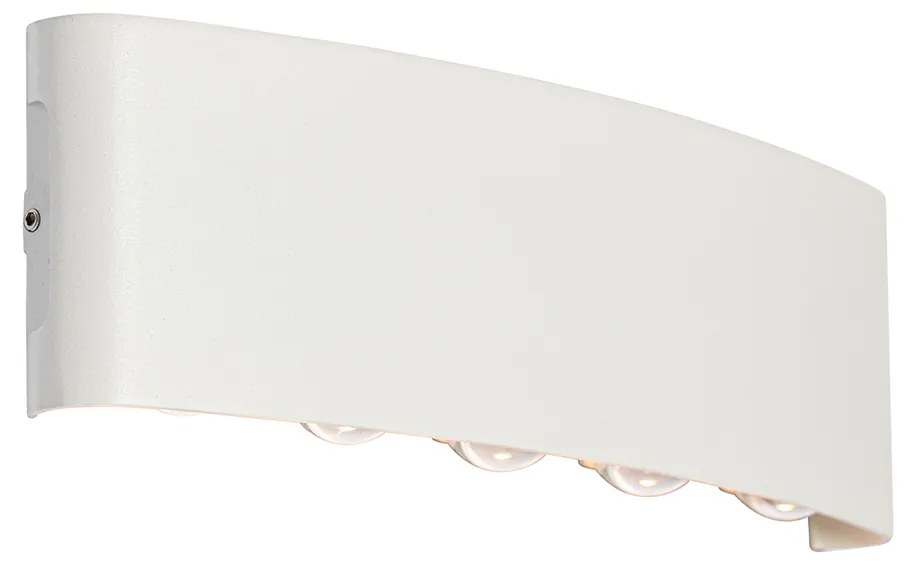 Vonkajšia nástenná lampa biela vrátane LED 10-svetlo IP54 - Silly