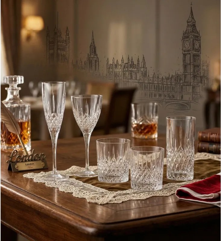 RCR LONDON POHÁR NA VODU 375ML SADA 6 KS