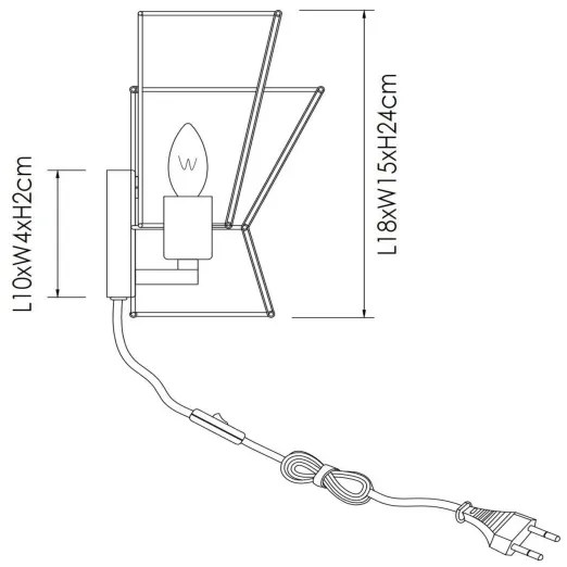 Lucide 10220/01/72 - Nástenné svietidlo TASMAN 1xE27/60W/230V béžová