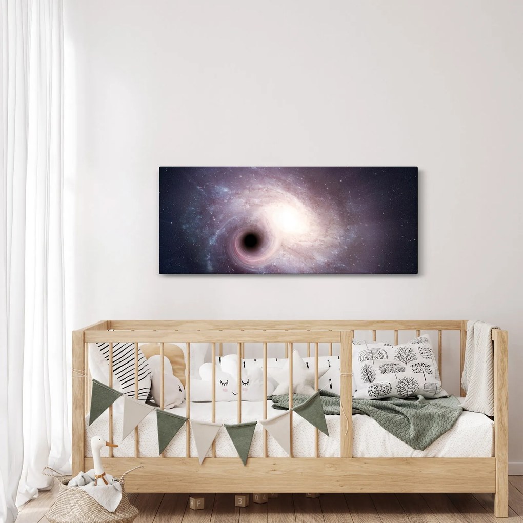 Obraz - Špirálna galaxia (120x50 cm)