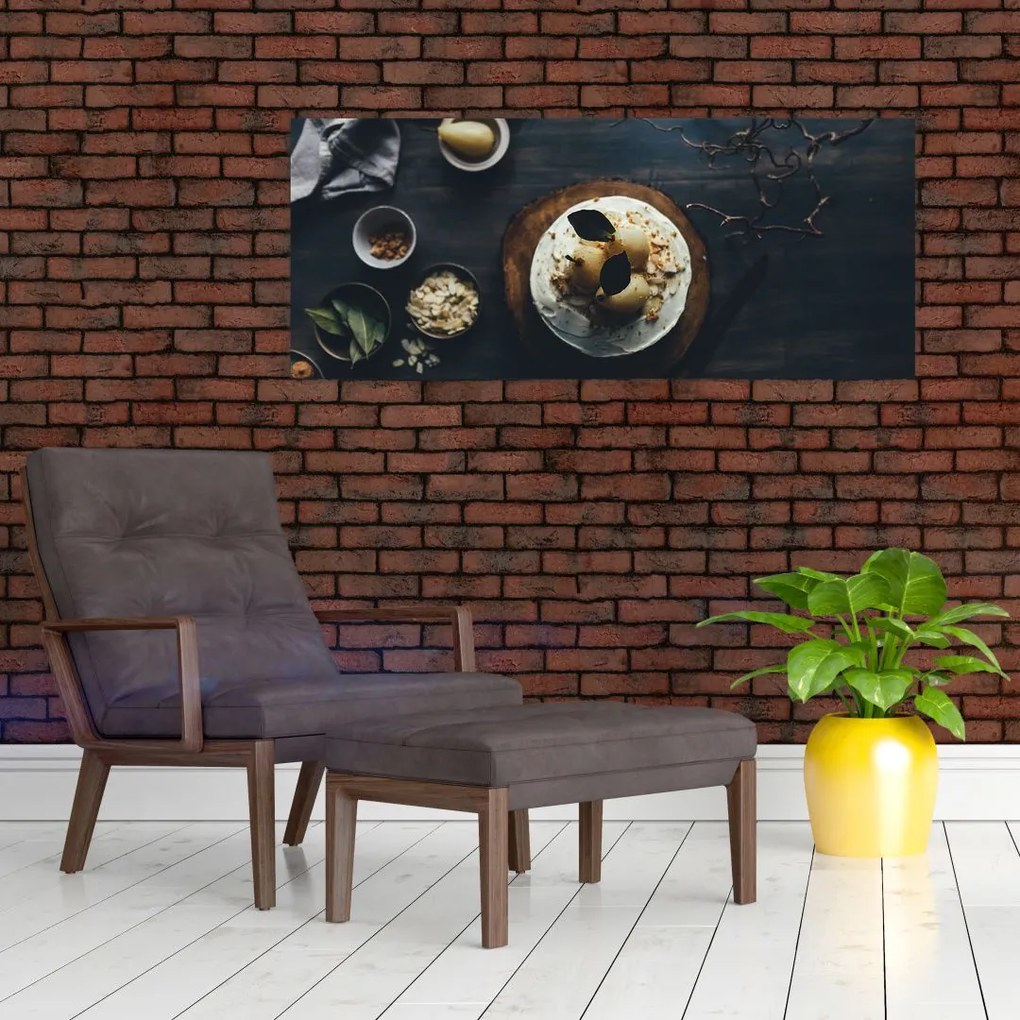 Obraz dezertu na stole (120x50 cm)