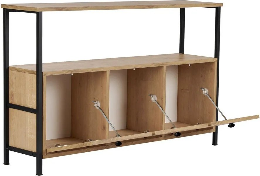 Konzolový stolík v dekore duba v svetlo prírodnej farbe 29,5x120 cm Solace – Kalune Design