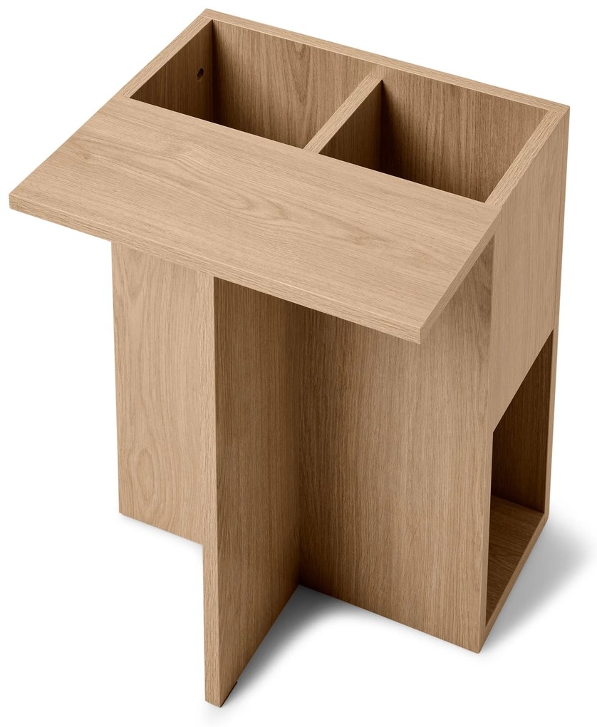 Odkladací stolík s dreveným vzhľadom