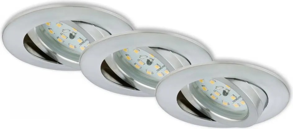 Briloner 7296-039 - SADA 3x LED kúpeľňových podhľadových svietidiel 1xLED/6,5W/230V IP23