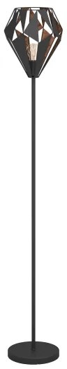 Eglo 62838 - Stojacia lampa CARLTON PRO 1xE27/60W/230V čierna