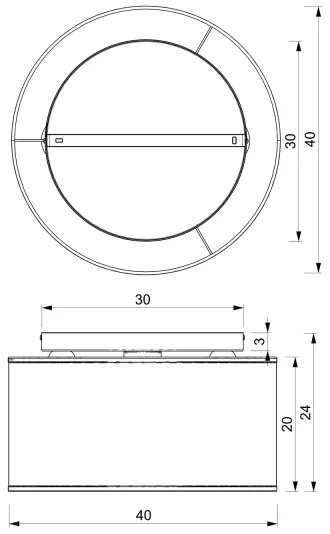Luster prisadený LOFT SHADE 3xE27/60W/230V čierna