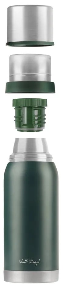 Zelený cestovný termohrnček Vialli Design Fuori, 1 l