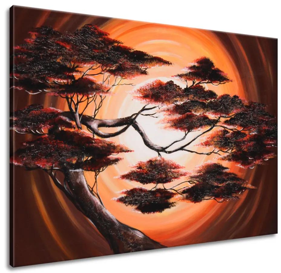 Gario Ručne maľovaný obraz Strom pri západe slnka Rozmery: 100 x 70 cm