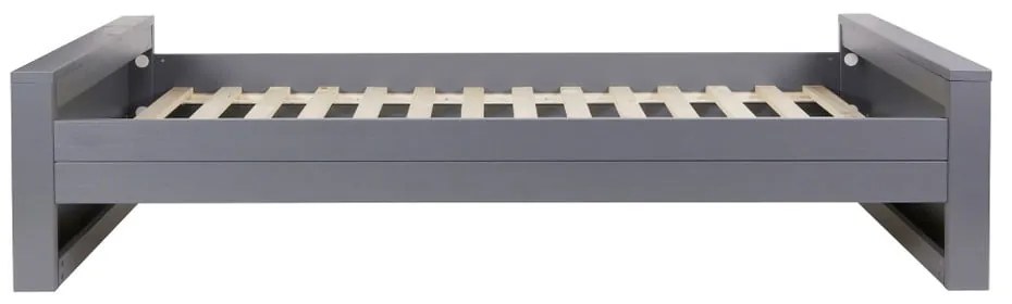 Sivá jednolôžková posteľ 90x200 cm Dennis – WOOOD