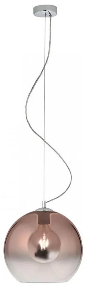 Redo 01-2076 - Luster na lanku BOWL 1xE27/42W/230V pr. 30 cm meď