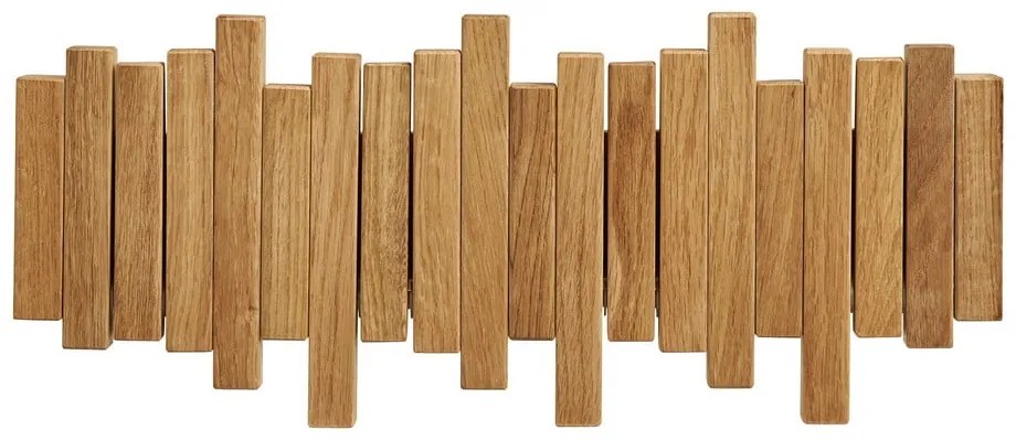 Nástenný vešiak z dubového dreva v prírodnej farbe 3 cm Caltra – House Nordic