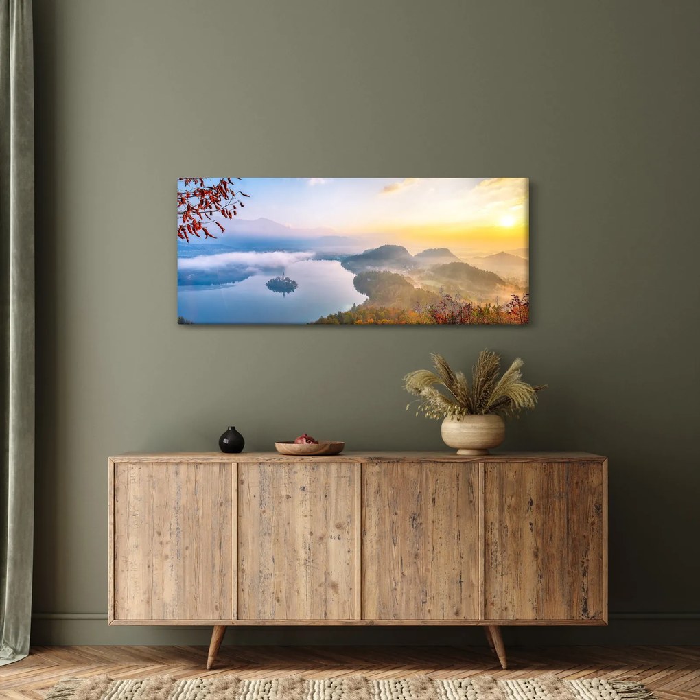 Obraz - Bledské jazero (120x50 cm)