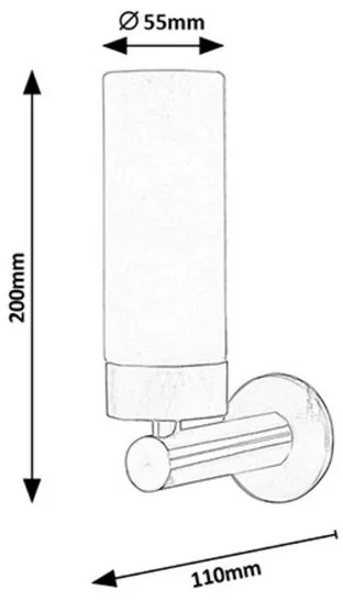 Rabalux LED kúpeľňové nástenné svietidlo Betty 1x4W | 371lm | 4000K | IP44 - bronz