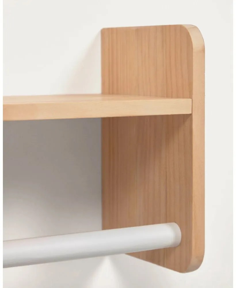 Nástenný detský vešiak z borovicového dreva v prírodnej farbe 52,5x20 cm Florentina – Kave Home