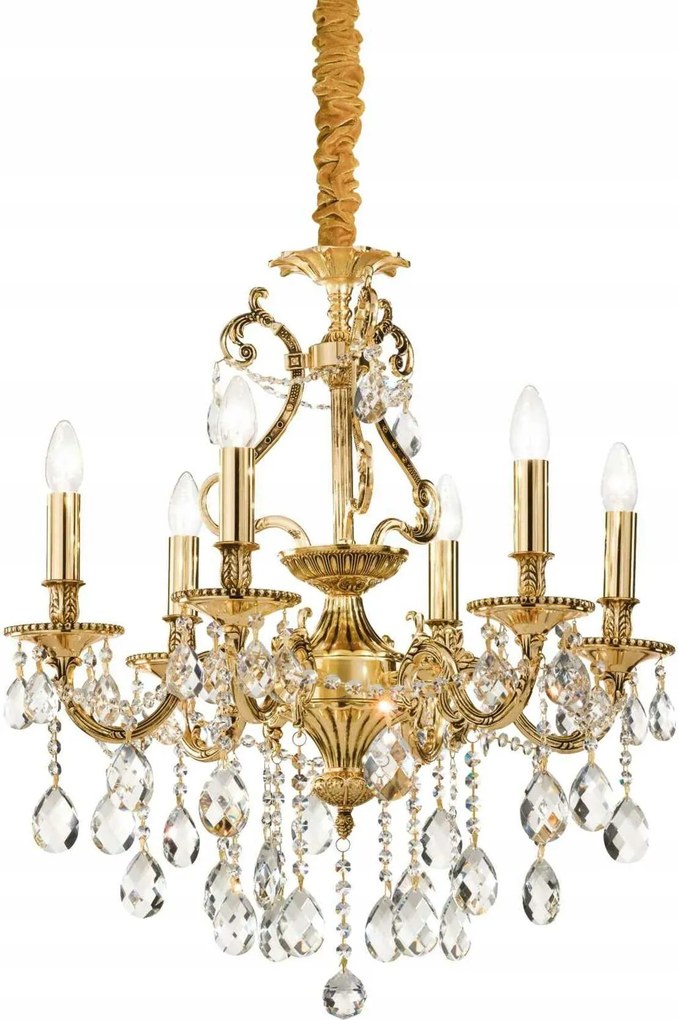 Závesný luster Ideal Lux Gioconda SP6 Oro E14 6x40W antické zlato