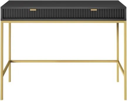 Toaletný stolík Nova čierny (T104), čierna/zlatá