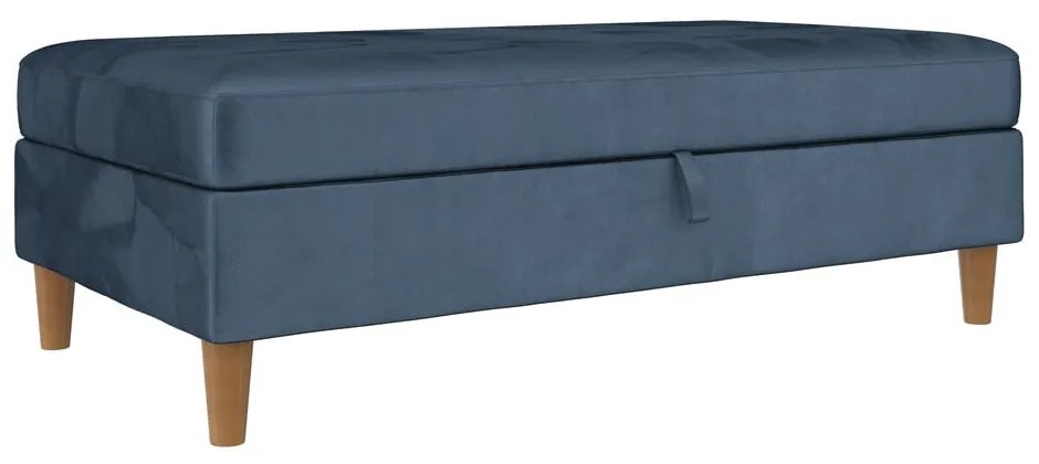 Modrá zamatová podnožka Lilly – Støraa