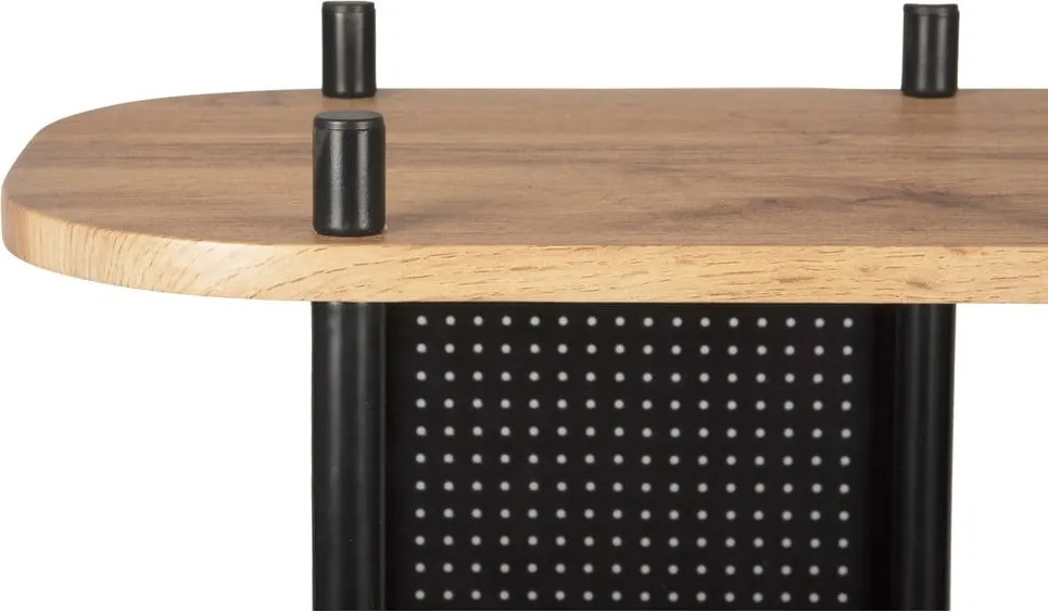 Čierny oceľový regál Leitmotiv Sole, 80 x 83,5 cm