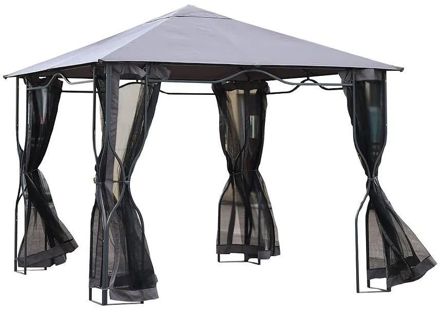 Záhradný pavilón 3x3 m grafitová