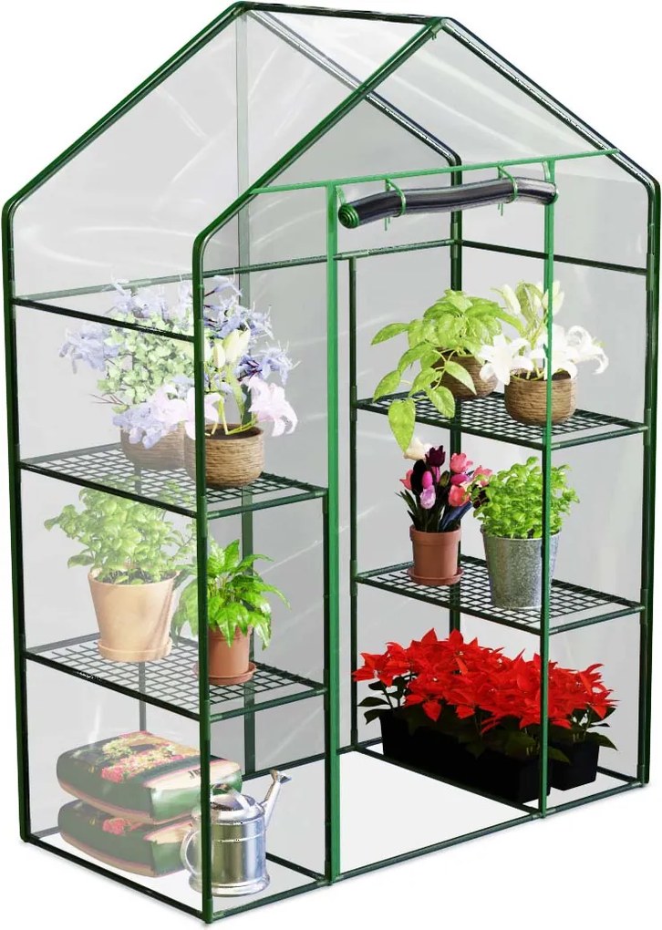 Skleník dve police 140 x 71 x 195 cm Plonos 4922