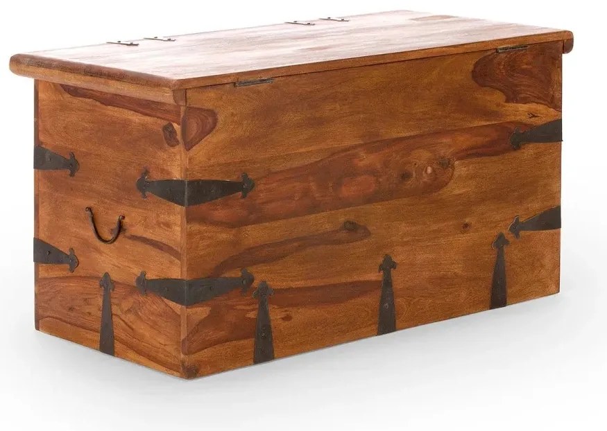 furniture-nabytek.cz - Masívna truhlica Merlin I z palisandra, lakovaná, hnedá – 94×48×50 cm