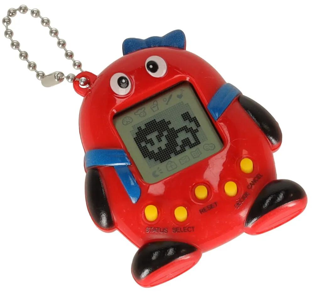 KIK Hračka Tamagoči elektronická hra zvieratko červená
