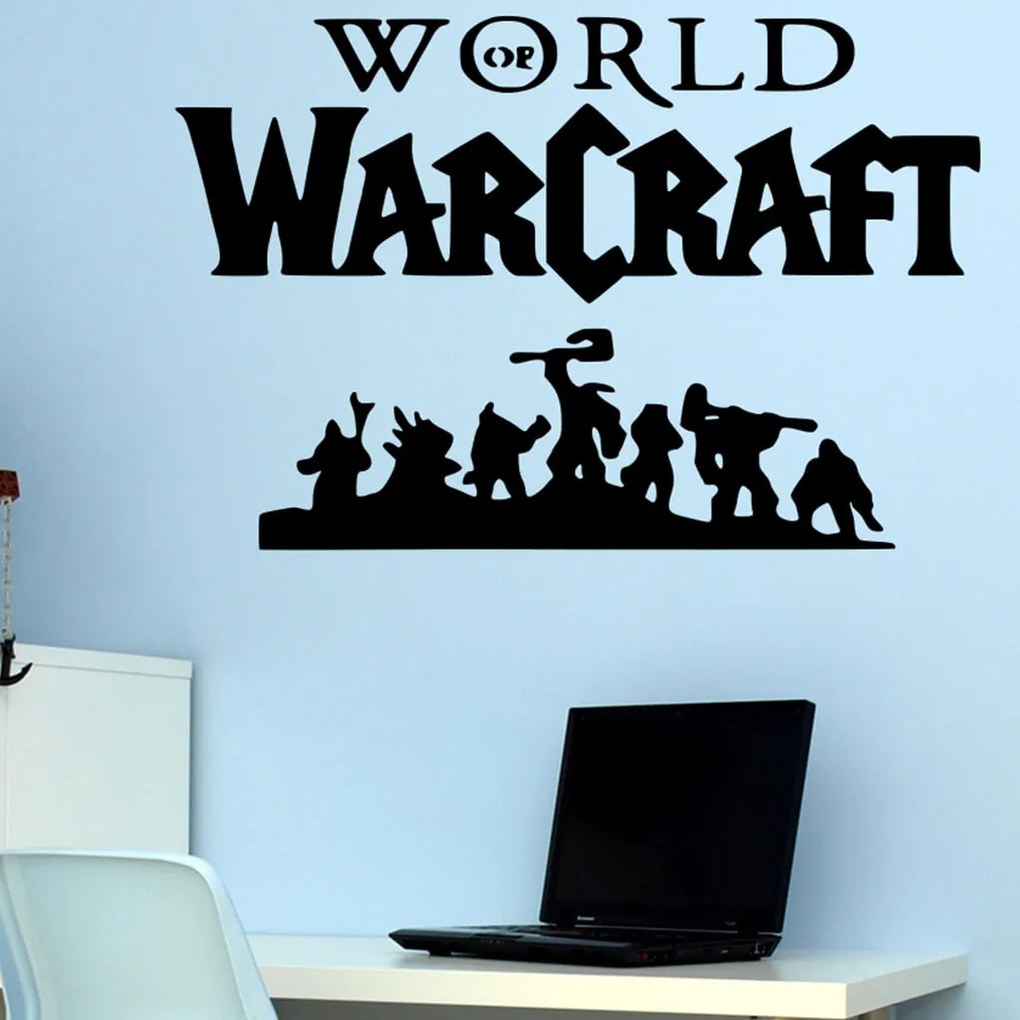 Veselá Stena Samolepka World of Warcraft Farba: fialová, Veľkosť: 60 x 39 cm