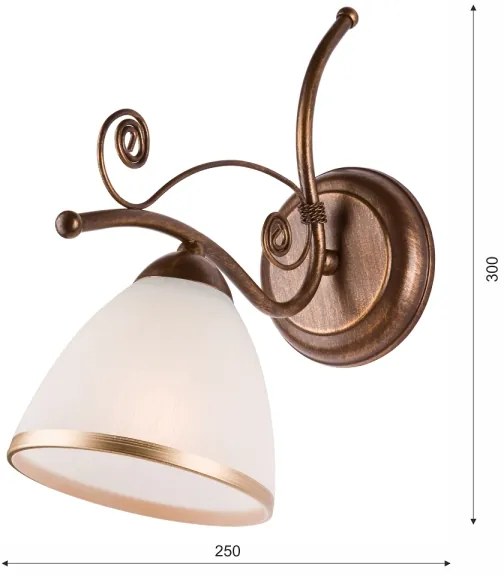 Nástenná lampa RETRO II 1xE27/60W/230V bronz patina