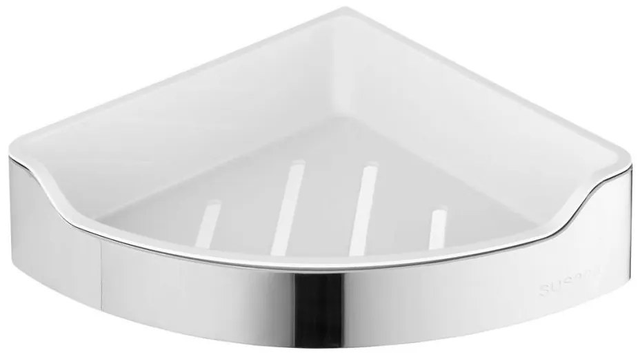 Aqualine - Rohová polica do sprchy SAMBA 21,8x30 cm lesklý chróm