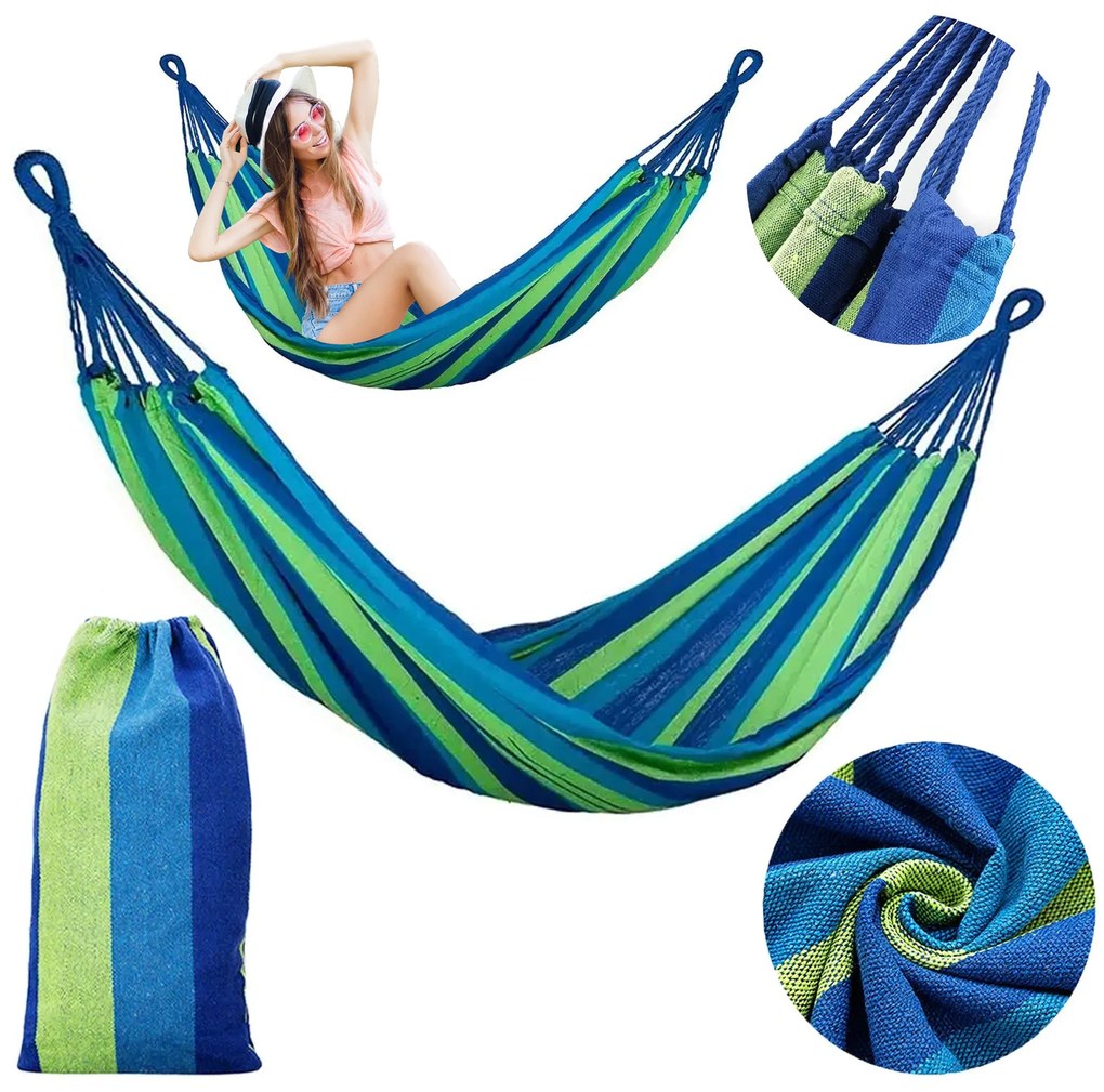 Bluegarden Bluegarden, hojdacia sieť Hammock 1-miestna, zelená, OGR-00428