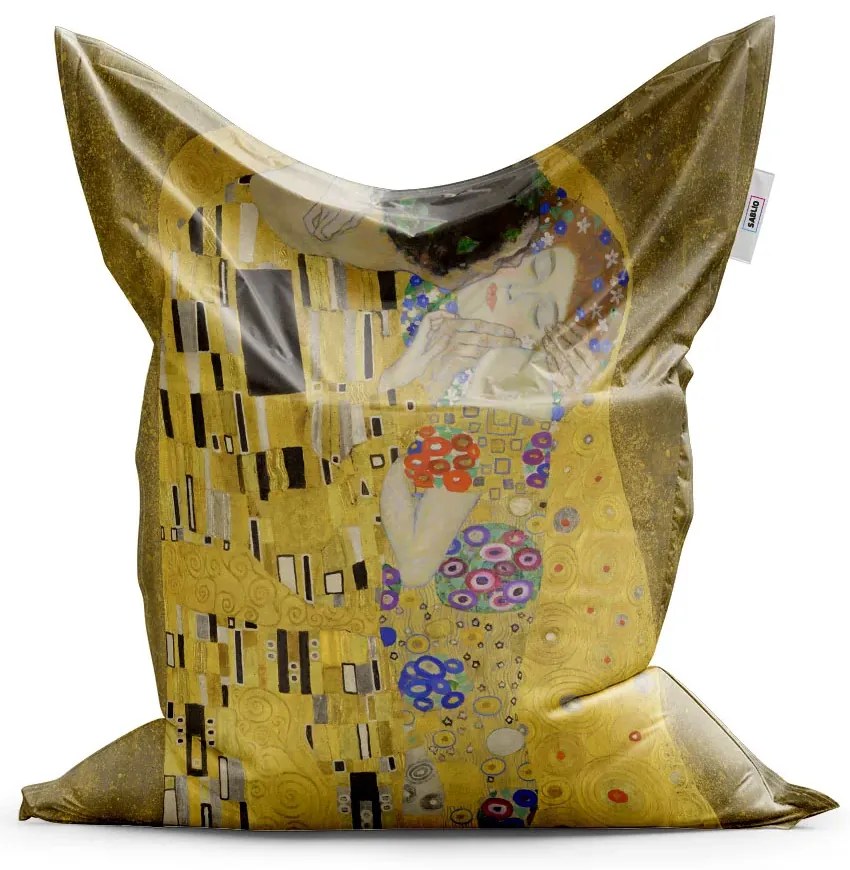 Sablio Sedací vak Bozk - Gustav Klimt - 200x140 cm