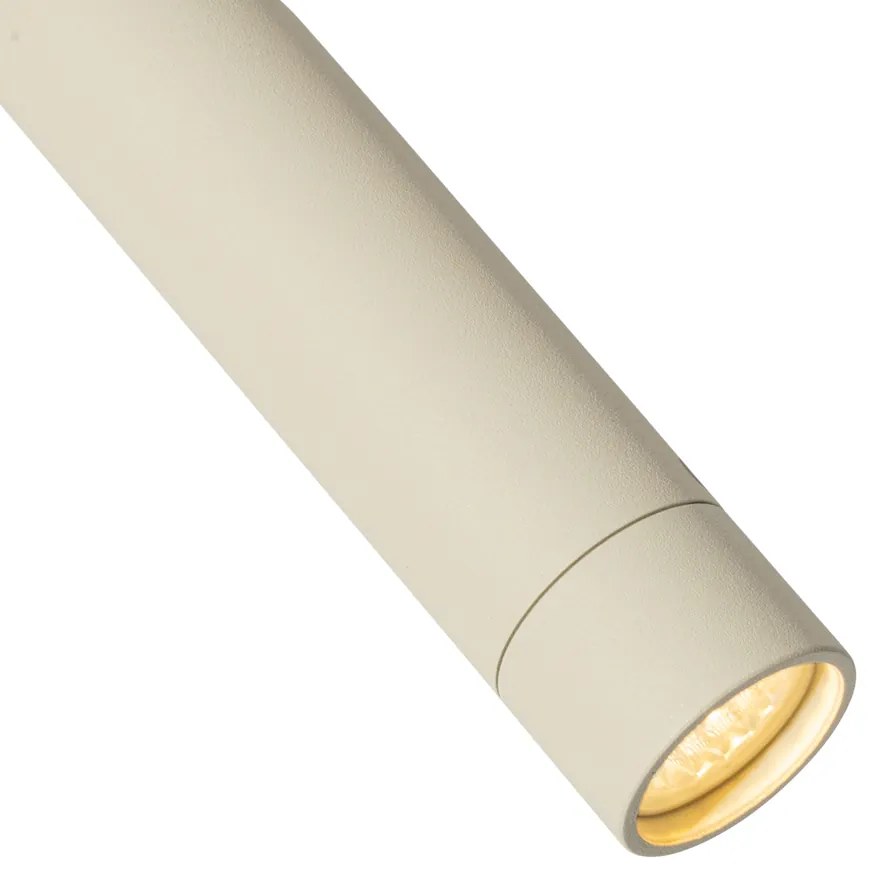 Moderný koľajnicový systém s 6 reflektormi béžovo-biely 1-fázový - Slimline Uzzy