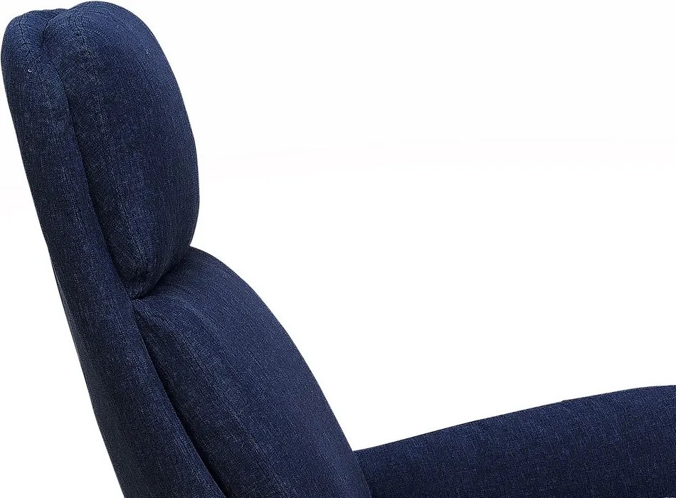 Hojdacie kreslo Lindberg, námornická modrá látka